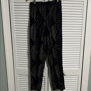 Heritage Navy and Gold Geometric Pants